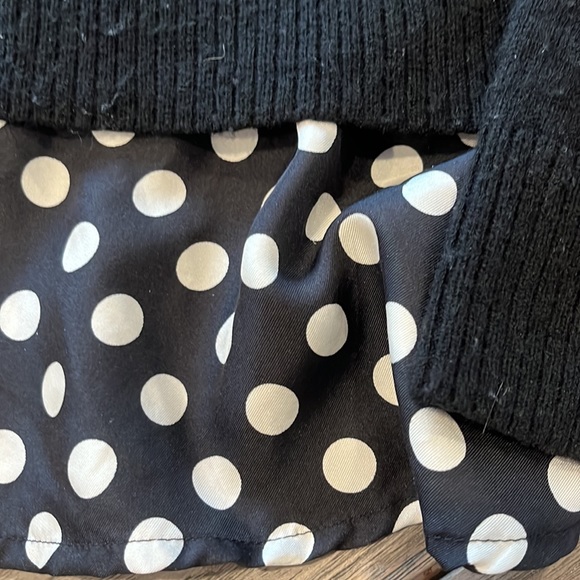 KATE SPADE SIZE SMALL SWEATER WITH POLKA DOT PEPLUM - Picture 4 of 7